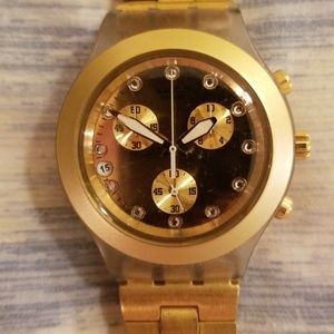 Fashion Gold Metal Womens Watch